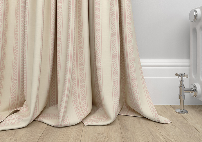 Trellis Prints, Noble Stripe Rosies Pink - Made to Measure Curtains - Image 6